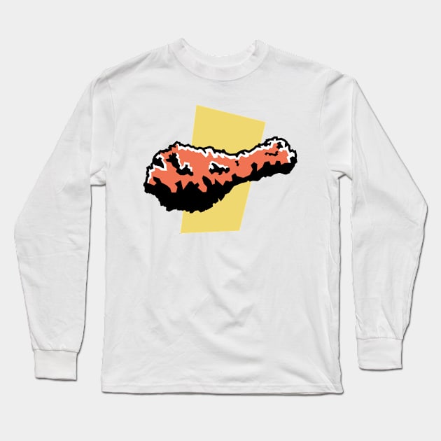 Fried Chicken Leg Long Sleeve T-Shirt by InkyArt